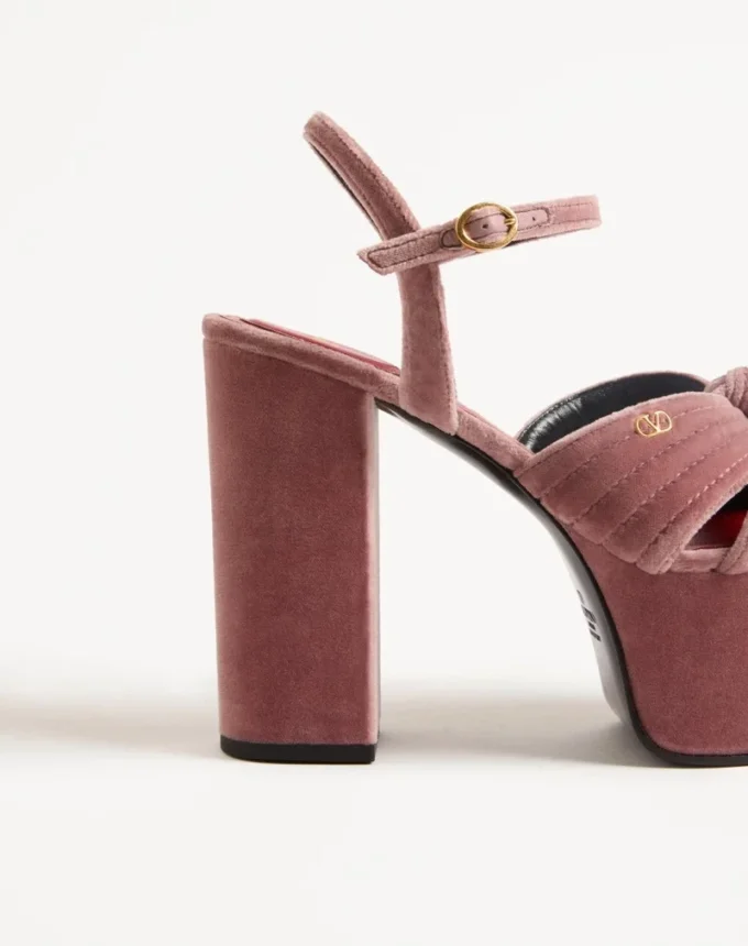 Crasher Velvet Platform Sandal 125mm