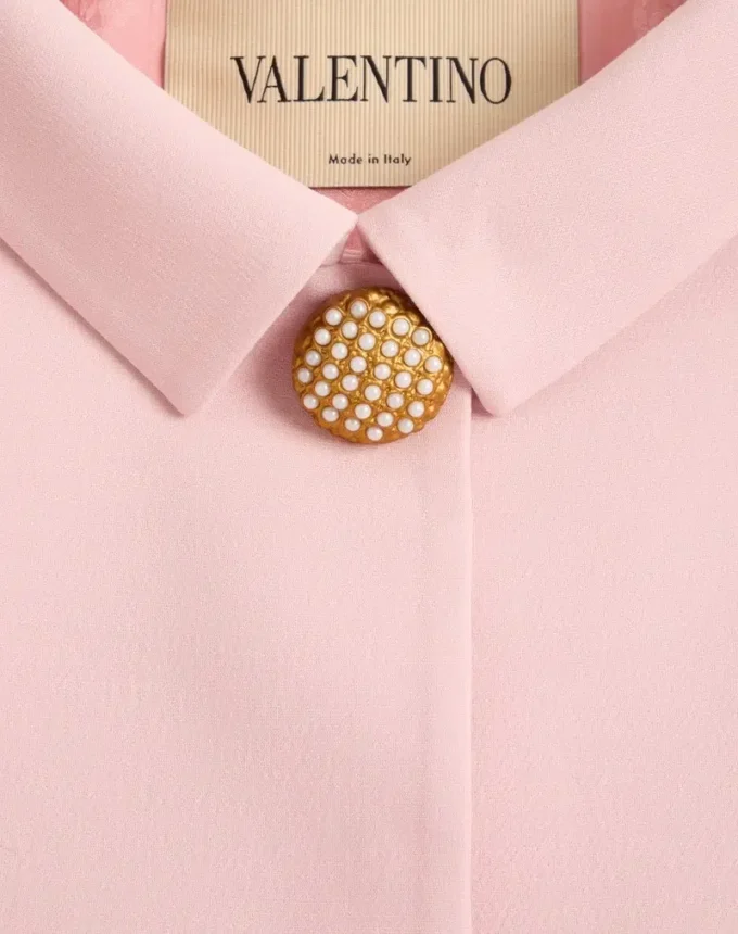 Crepe Couture Jacket with Feathers