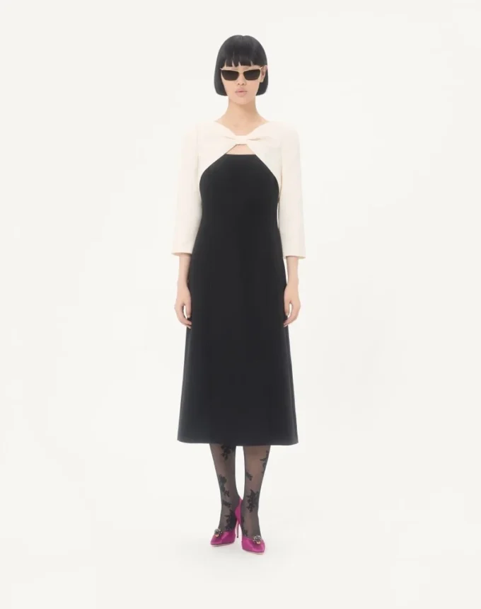 Crepe Couture Midi Dress