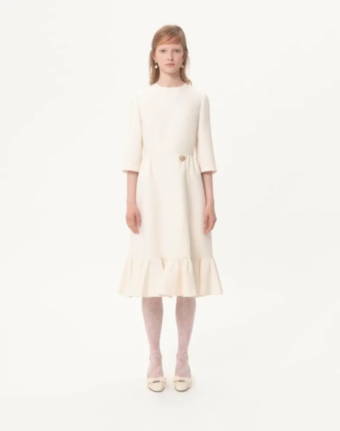 Crepe Couture Midi Dress