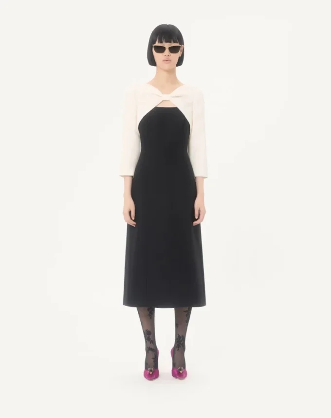 Crepe Couture Midi Dress