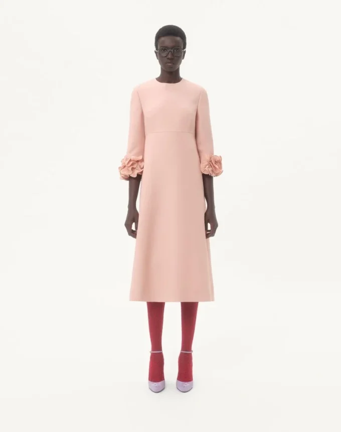 Crepe Couture Midi Dress