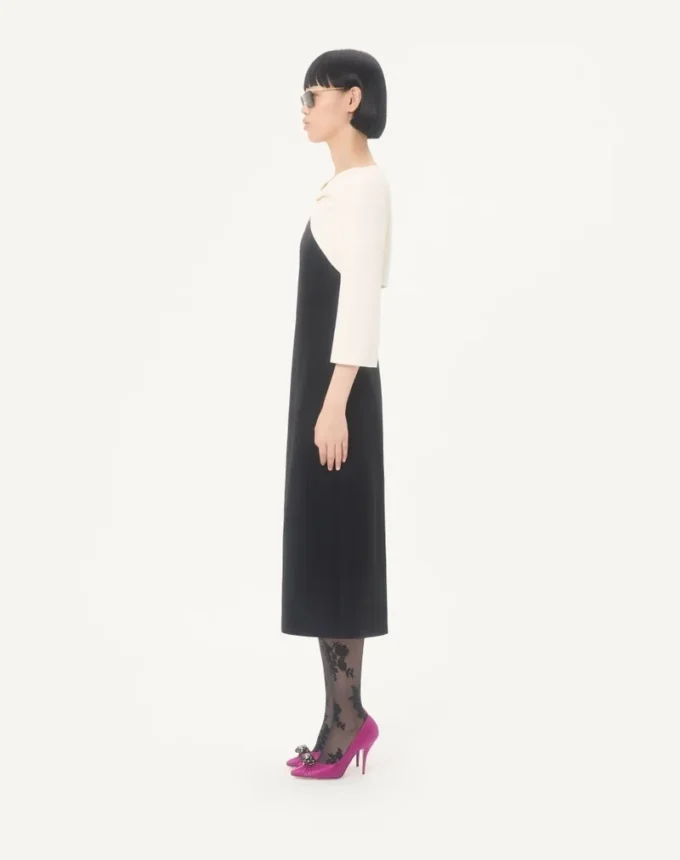 Crepe Couture Midi Dress