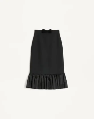 Crepe Couture Midi Skirt