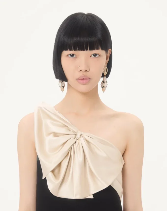 Crepe Couture Short Dress