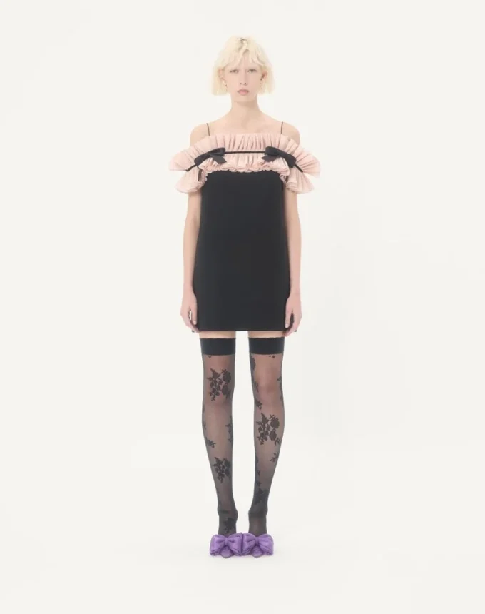 Crepe Couture Short Dress