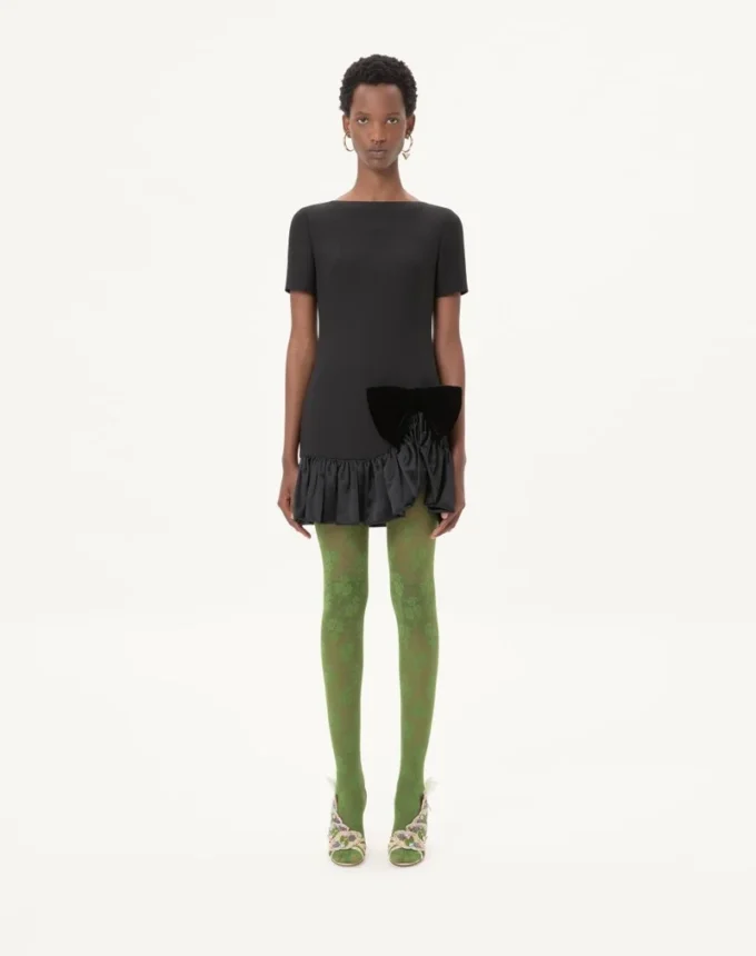 Crepe Couture Short Dress