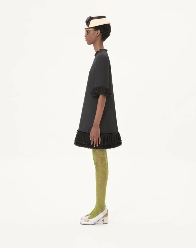 Crepe Couture Short Dress