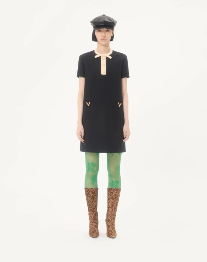 Crepe Couture Short Dress