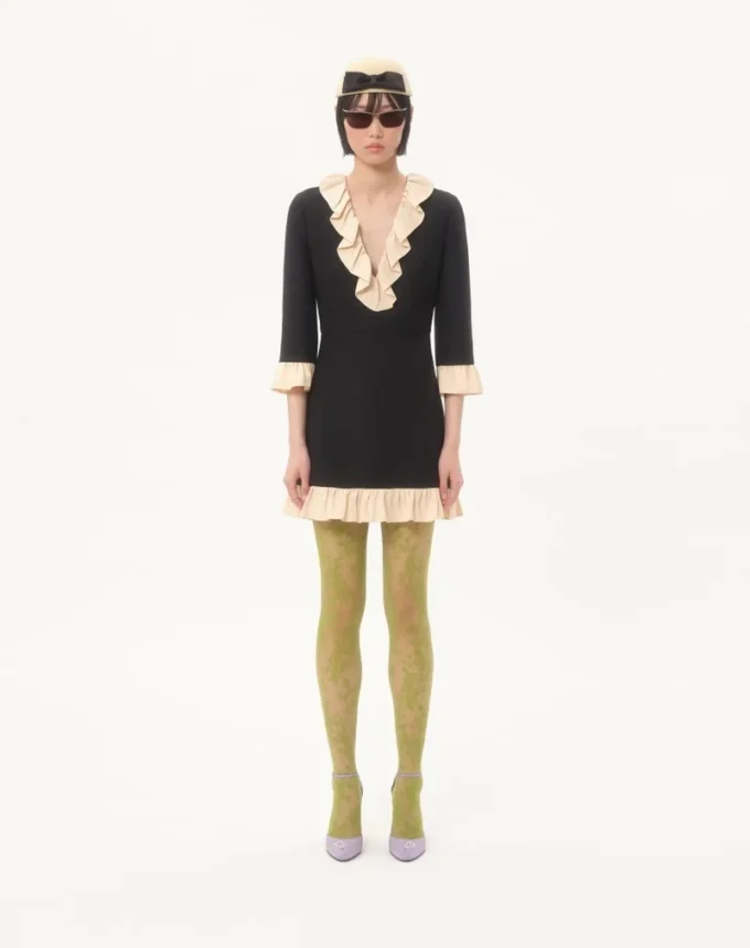 Crepe Couture Short Dress