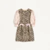 Crepe Couture Short Dress With Animalier Print Crepe Couture Short Dress With Animalier Print