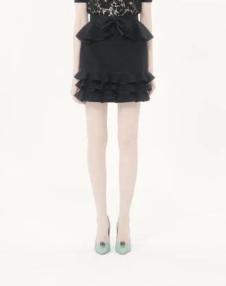 Crepe Couture Short Skirt