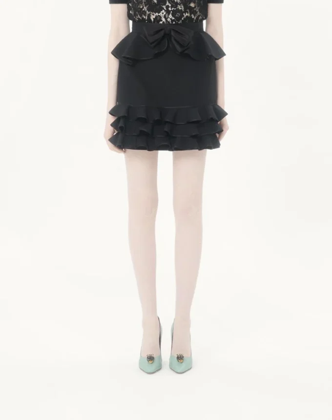 Crepe Couture Short Skirt