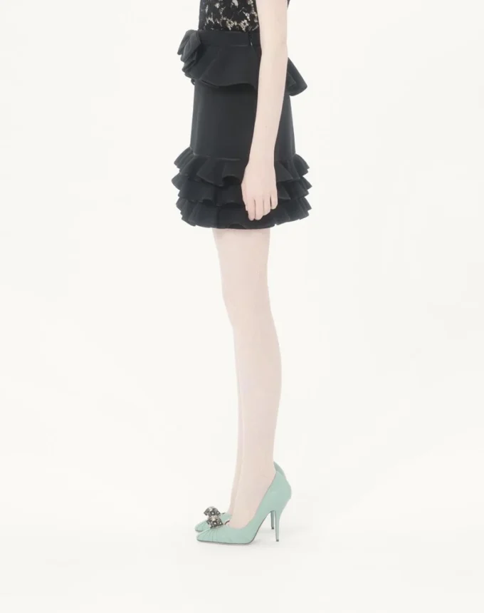 Crepe Couture Short Skirt
