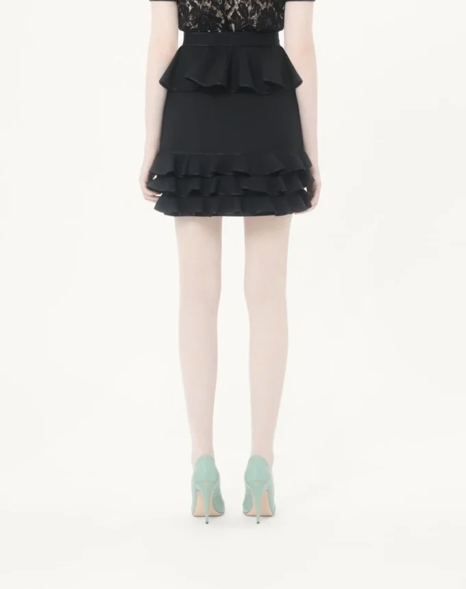 Crepe Couture Short Skirt