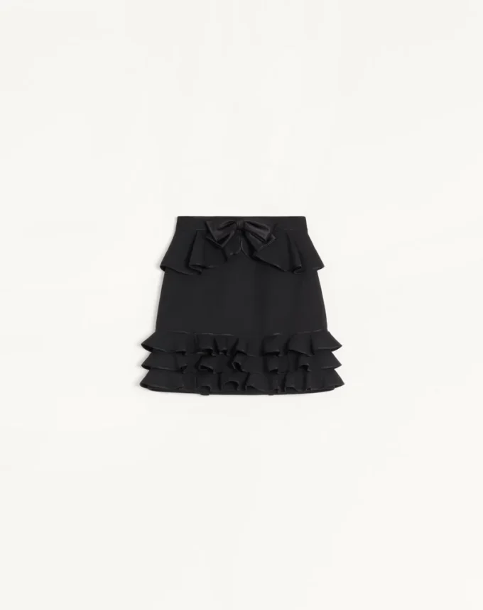 Crepe Couture Short Skirt