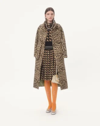 Crepe De Chine Midi Dress With Petit Charles Print