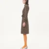Crepe De Chine Midi Dress With Petit Charles Print Crepe De Chine Midi Dress With Petit Charles Print