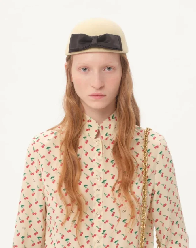 Crepe De Chine Shirt With Cherryfic Print