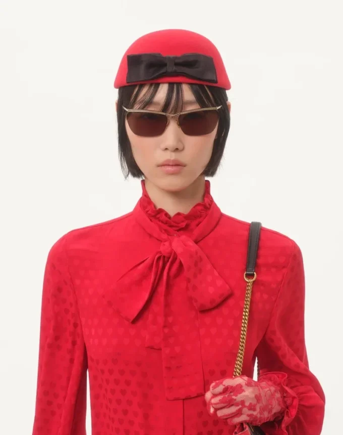 Crepe De Chine Shirt With Cour De Coeur Print