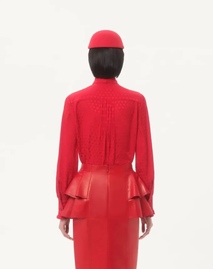 Crepe De Chine Shirt With Cour De Coeur Print