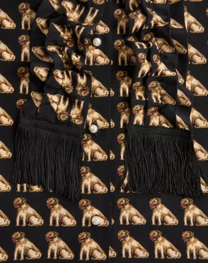 Crepe De Chine Shirt With Petit Charles Print Crepe De Chine Shirt With Petit Charles Print