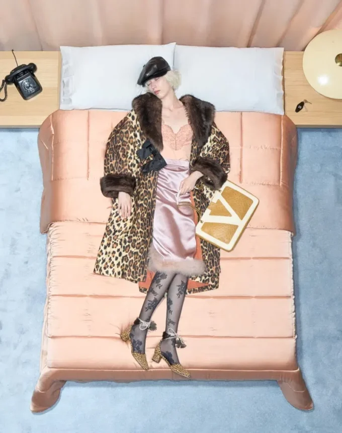 Fauve Eclat Spotted Wool Cloth Coat