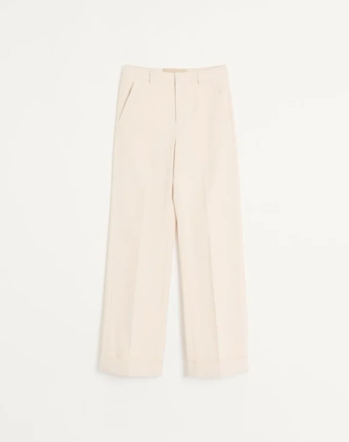 Cuffed Cotton Canvas Pants