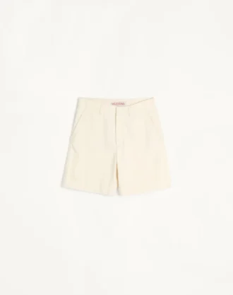 Cuffed Denim Bermuda Shorts