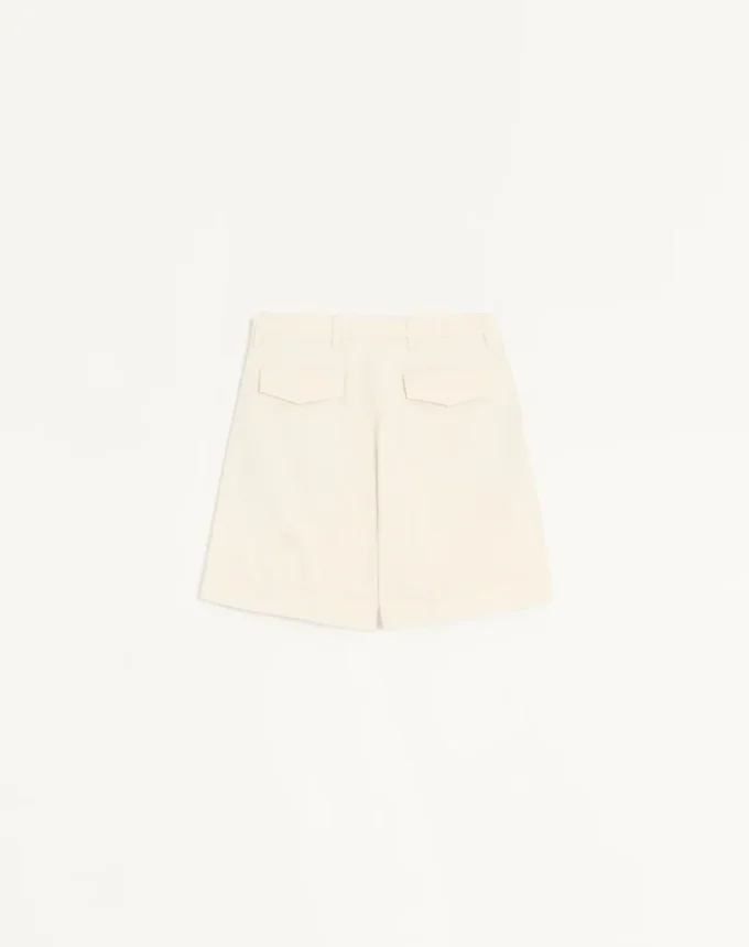 Cuffed Denim Bermuda Shorts
