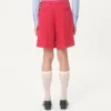Cuffed Linen Bermuda Shorts