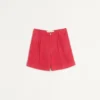Cuffed Linen Bermuda Shorts