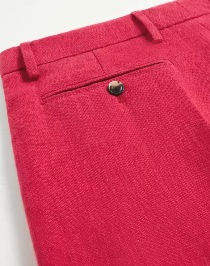 Cuffed Linen Bermuda Shorts