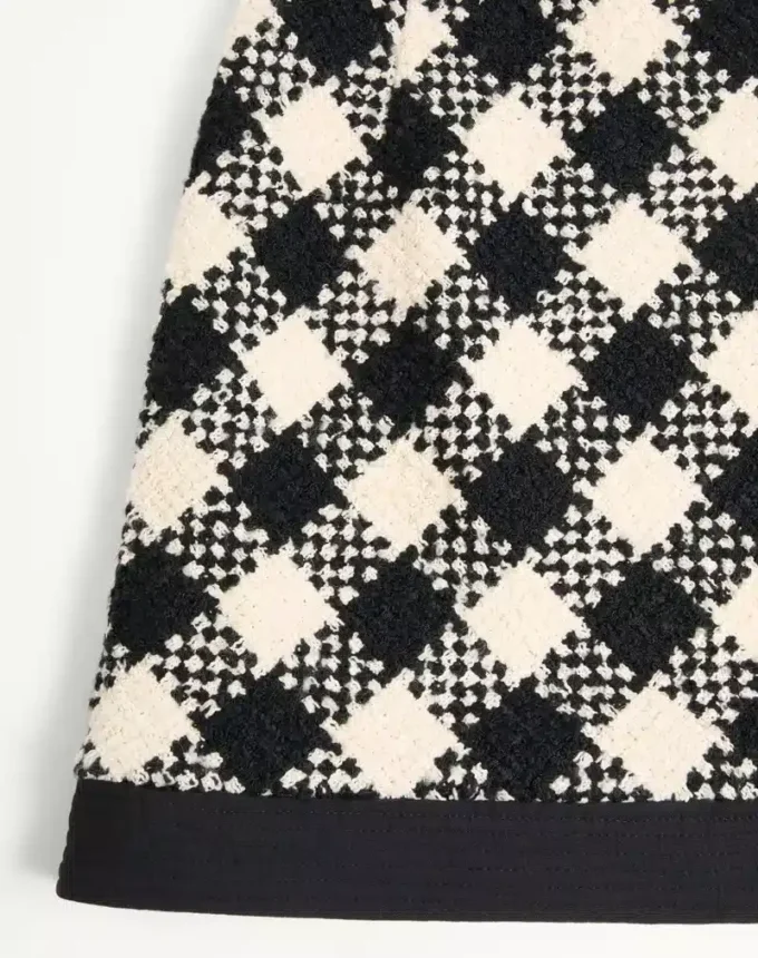 Damier Tweed Skirt