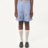 Denim Bermuda Shorts With Embroidery