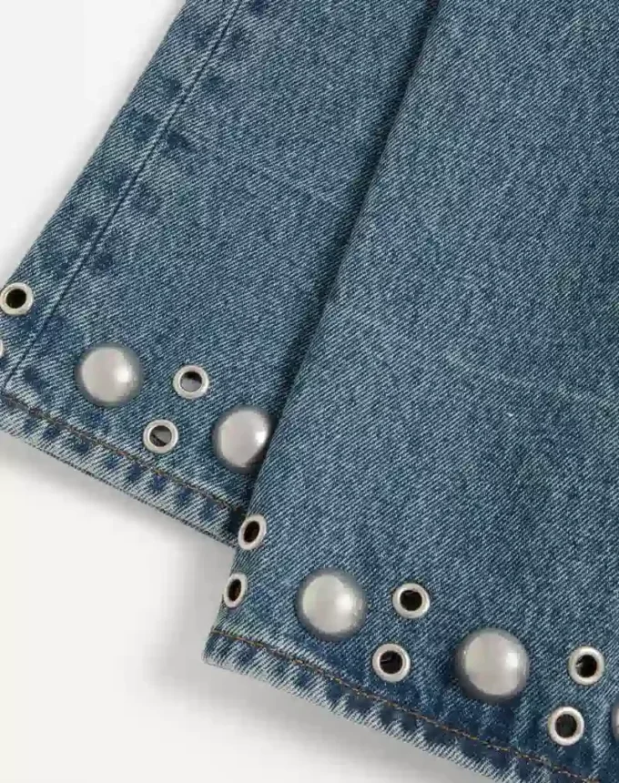 Denim Pants With Cabochons Denim Pants With Cabochons