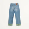Denim Trousers With Jacquard Trims