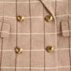 Double-Breasted Wool Blazer With Windowpane Pattern