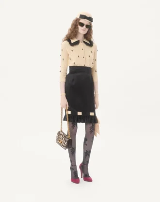 Double Satin Midi Skirt