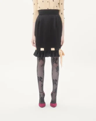 Double Satin Midi Skirt