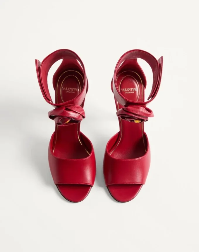 Drip Rose Kidskin Sandal With Crystals 105Mm