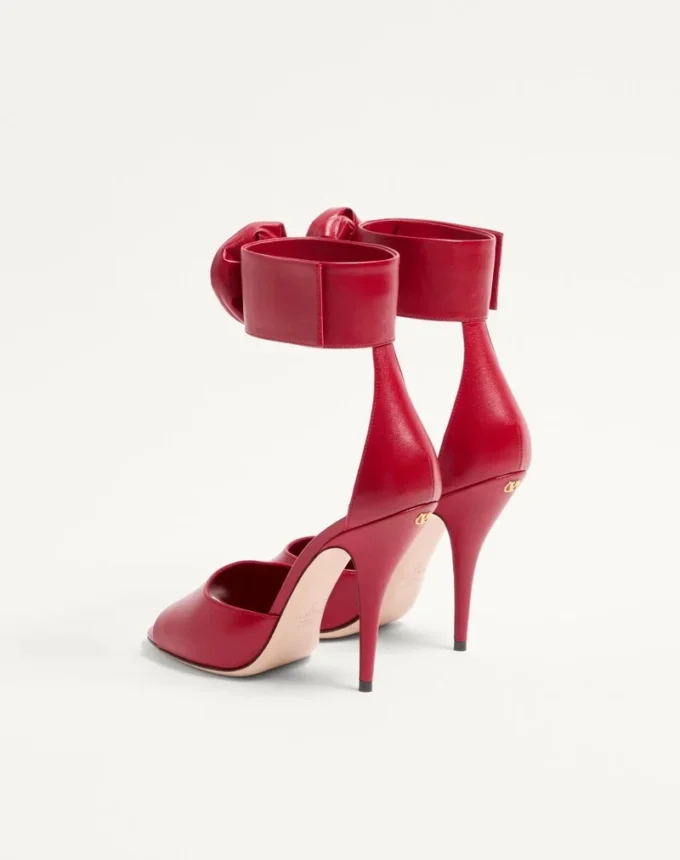 Drip Rose Kidskin Sandal With Crystals 105Mm