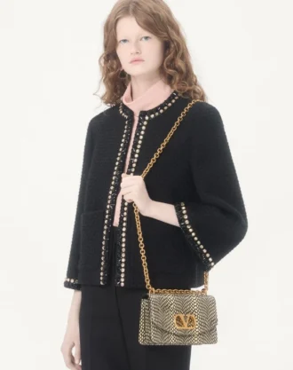 Embroidered Canestrello Tweed Jacket