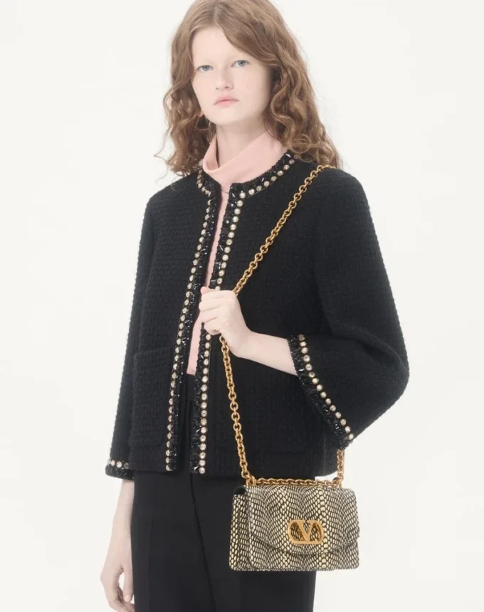 Embroidered Canestrello Tweed Jacket