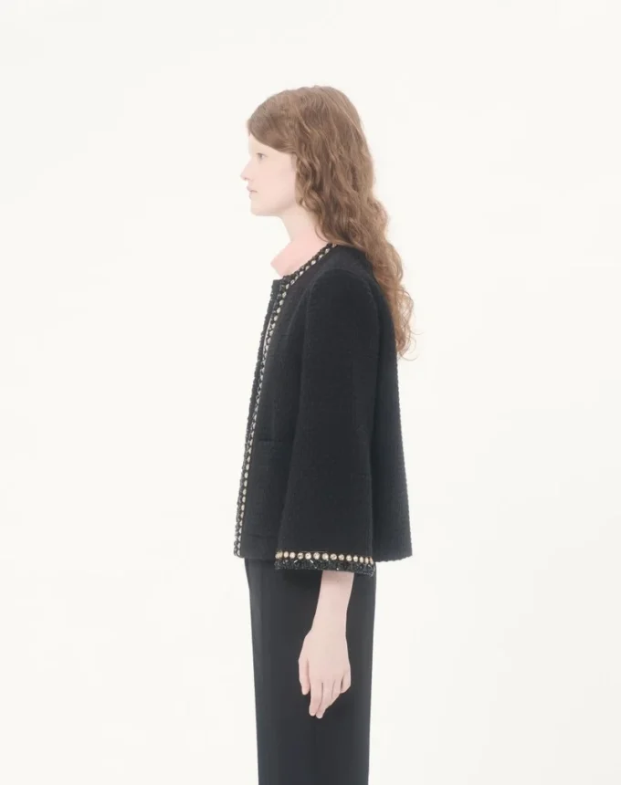 Embroidered Canestrello Tweed Jacket