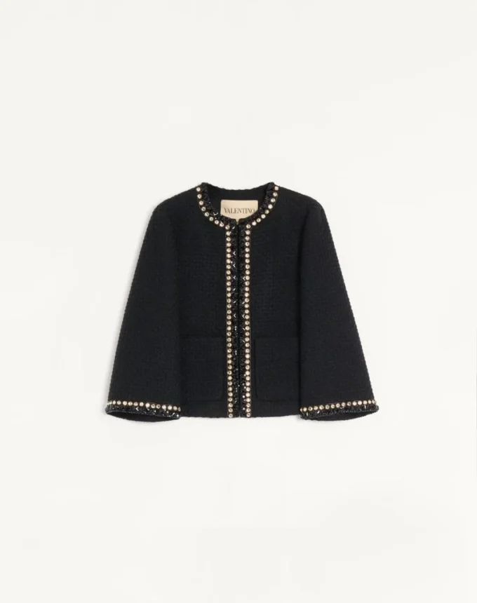 Embroidered Canestrello Tweed Jacket