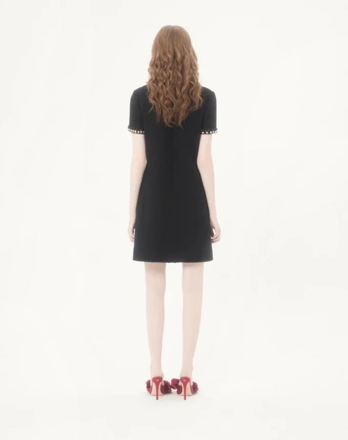 Embroidered Canestrello Tweed Short Dress Embroidered Canestrello Tweed Short Dress