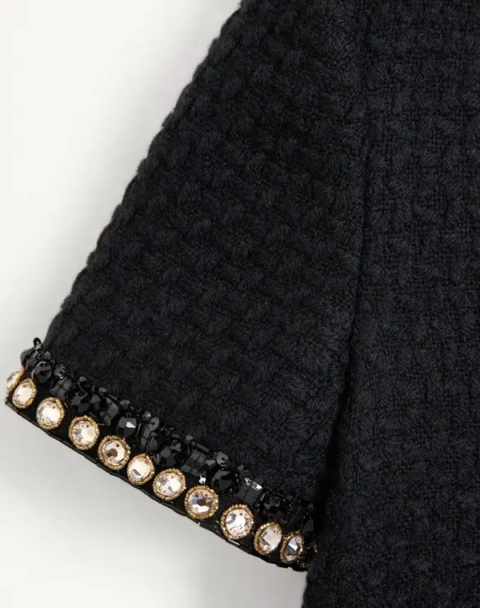 Embroidered Canestrello Tweed Short Dress Embroidered Canestrello Tweed Short Dress