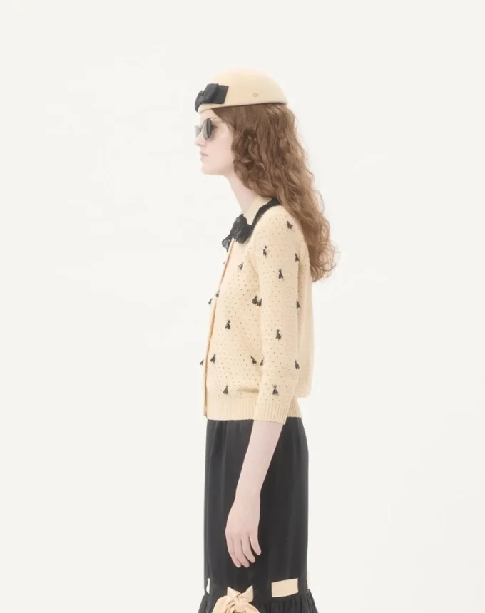 Embroidered Cotton Cardigan