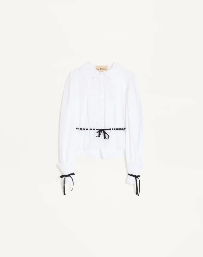 Embroidered Cotton Popeline Shirt